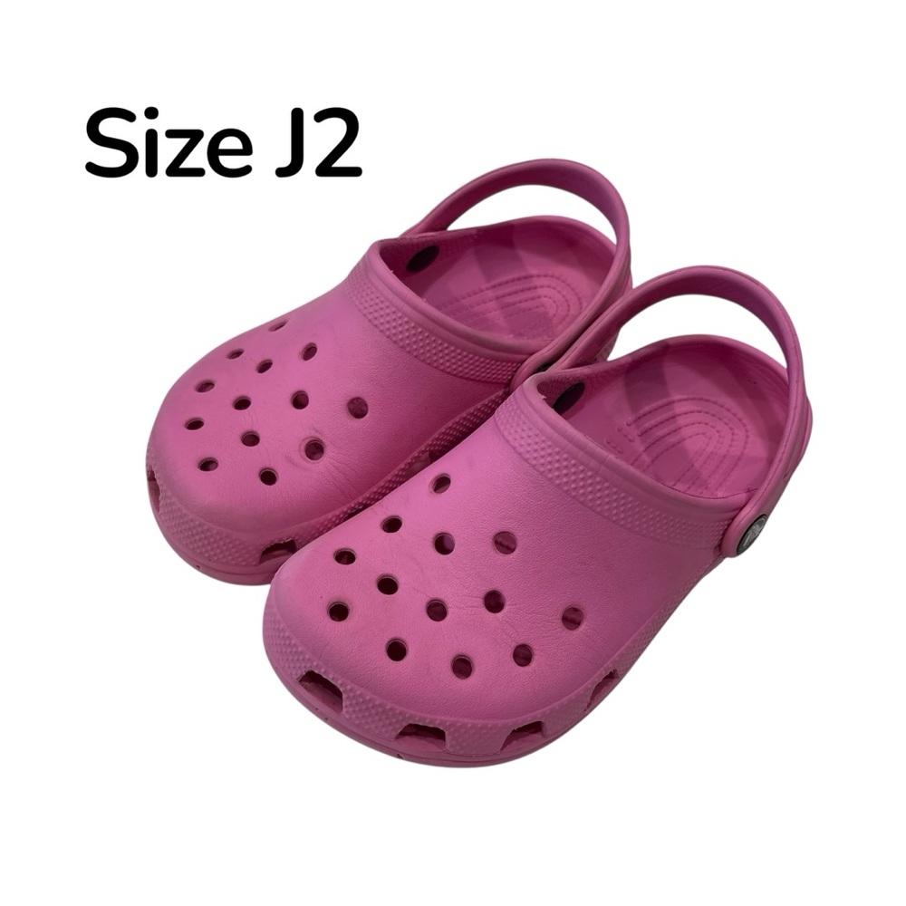 Crocs J2 Clogs Classic Slip On Sandals Girls Summer Water Shoes Kids Size 2